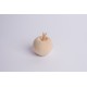 Mela in legno di Pino cembro con stelo di pino cembro ( 7 cm )