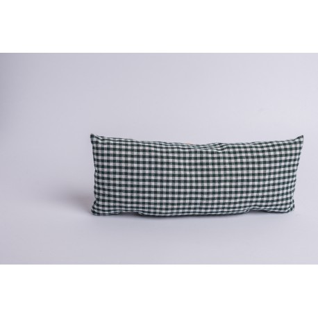 Swiss stone pine cushion for neck Check Dark Green ( 30 cm )