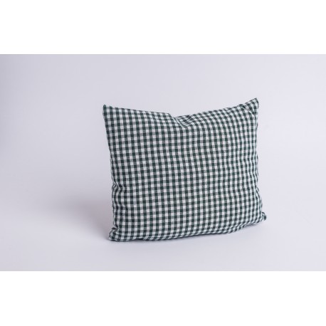 Swiss stone pine cushion Check Dark Green ( 25 cm )