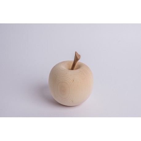 Zirbenholz Apfel mit Nuss Stängel ( 10 cm )