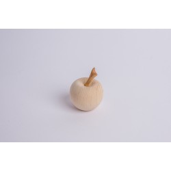 Swiss stone pine wood Apple with cherry stem ( 6 cm )