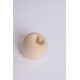 Mela in legno di Pino cembro con Stelo corto  di pino cembro ( 8,5 cm )
