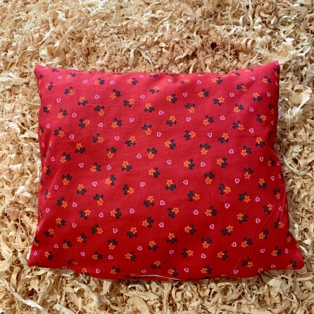 Cuscino di pino cembro Cuore Fiore Rosso  (35 cm)
