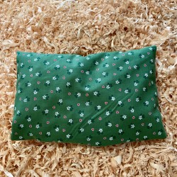 Swiss stone pine cushion Heart flower green  (25/15 cm)