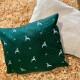 Cuscino in pino cembro Premium Cervo Verde Lino Verde/Cotone ( 28 cm / Bifacciale )