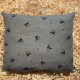Swiss stone pine cushion Premium Linen ( 28 cm / blue )