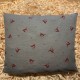 Swiss stone pine cushion Premium Linen ( 28 cm / red )