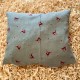 Swiss stone pine cushion (28 cm / two-sided) Premium hunter linen stag blue