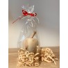 1 x Apfel (6 cm)  aus Zirbenholz Verpackt mit Zirben Späne