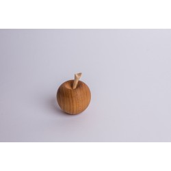 Kirschholz Apfel mit Zirbe Stängel  (6 cm)