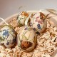 3 x Handgeblasene & gefärbte Oster Ei mit Schleife