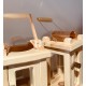 Lanterna di pino cembro / Piccolo 30 cm con manico in legno e filo (Hand Made)