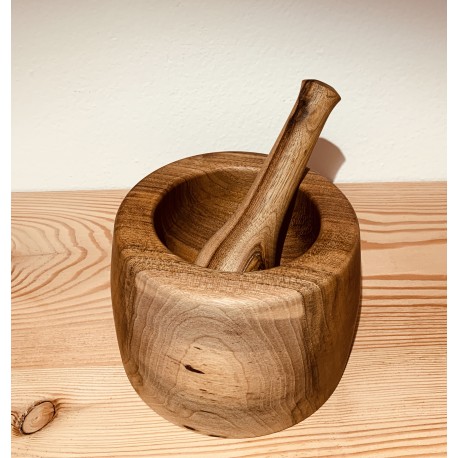 Nut wood mortar (16 cm)