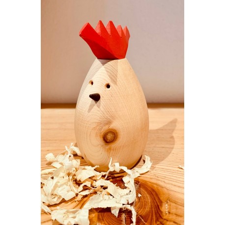 Kurt Art Zirbenholz Gockel Gross / (13 cm)