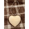 Swiss stone pine heart with rope hanger (6/7cm)